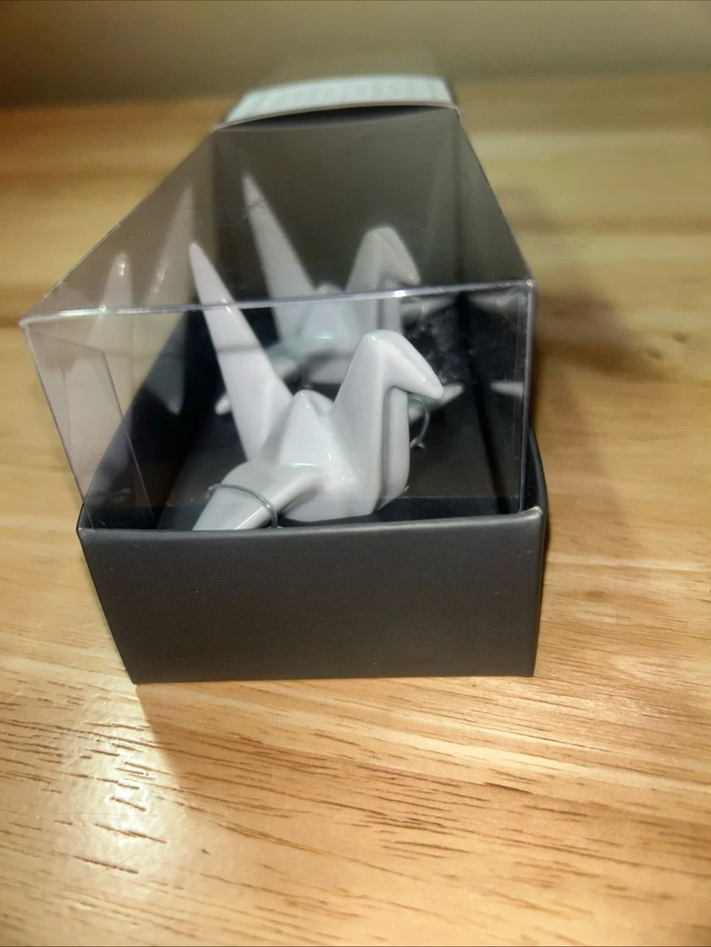 New In Box Williams Sonoma Porcelain Origami Crane Bird Chopstick Rests Set of 4